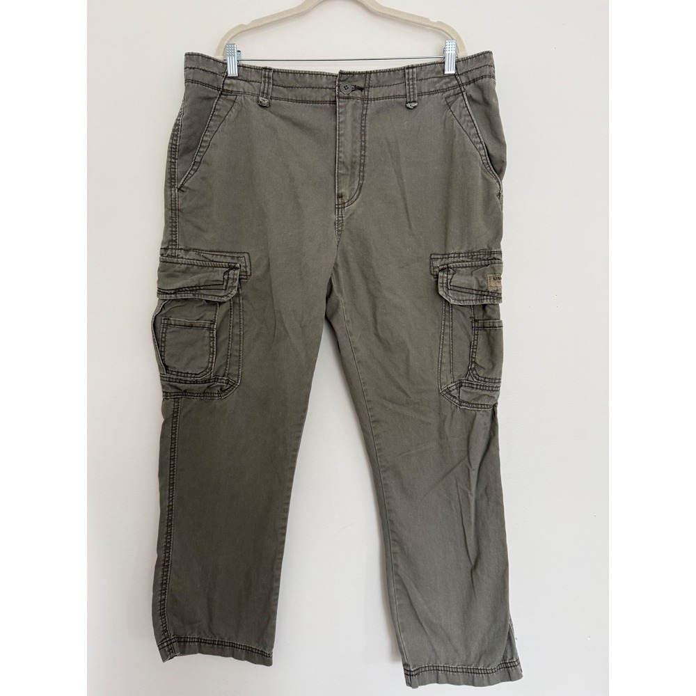 Vintage UnionBay Mens Cargo Pants 38x30 Gray Y2K Streetwear Skater Grunge